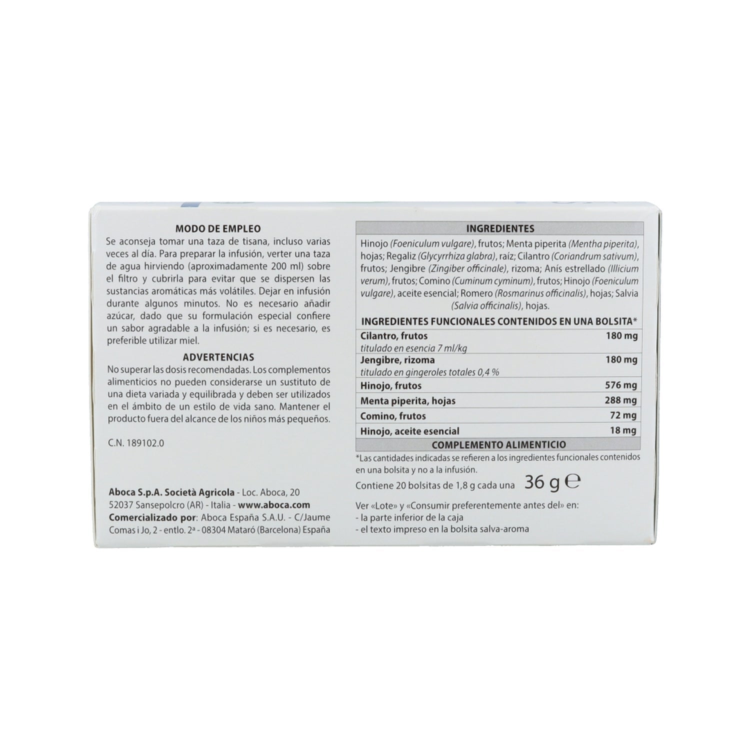 Aboca Coligas Fast Tisana 20uds