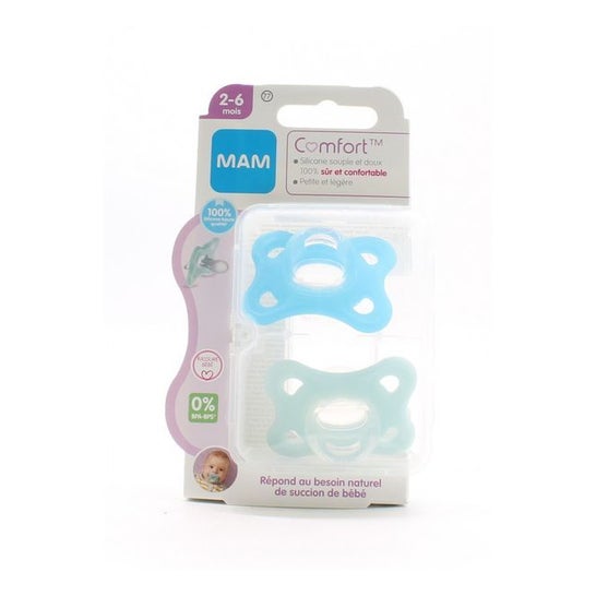 Mam Comfort Blue Dúo 2-6M 2uds