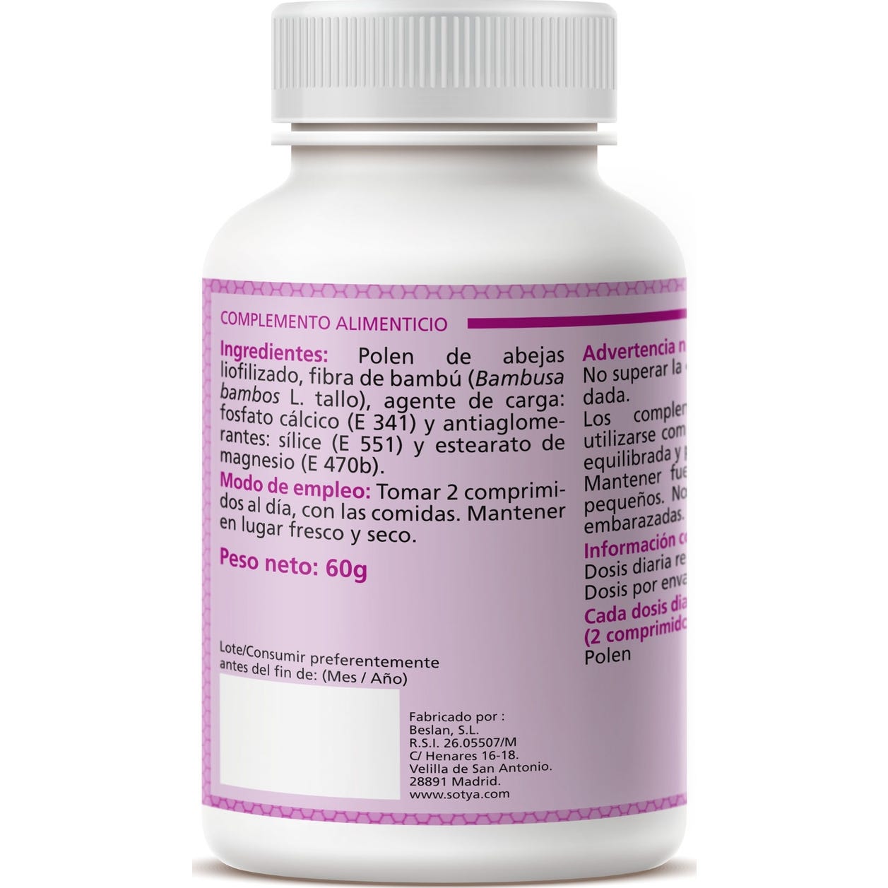 Sotya Polen 600mg 100comp