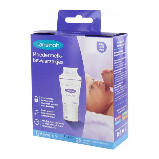 Lansinoh Bolsa Almacenado Leche Materna 25uds