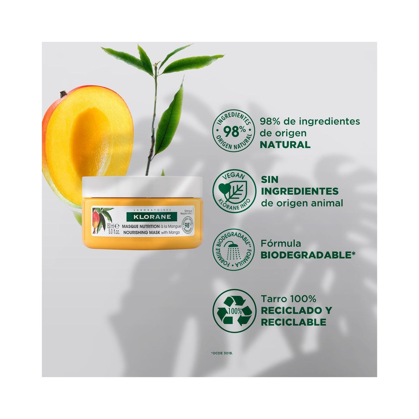 Klorane Mascarilla al Mango 150ml