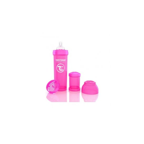 Twistshake Biberón Anticólico 330ml Rosa