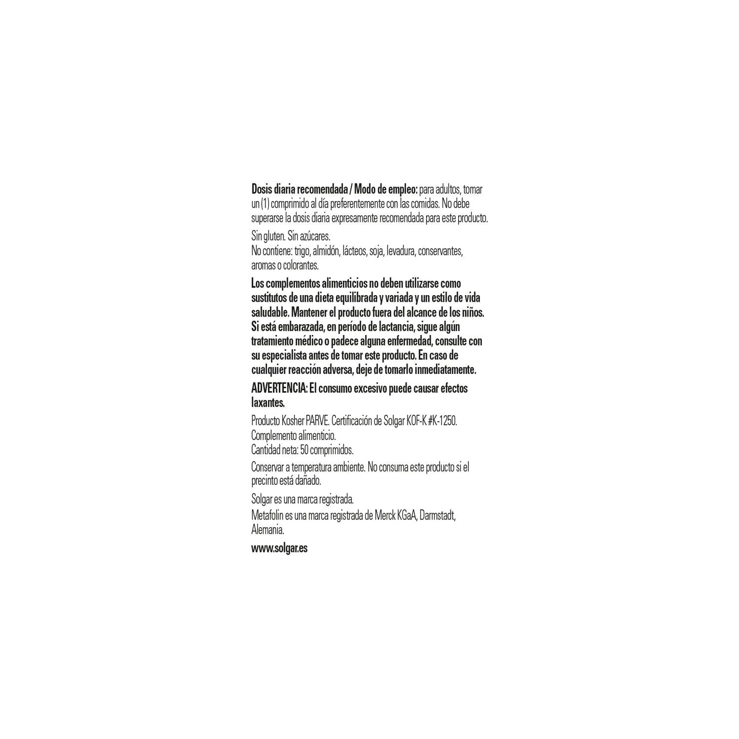 Solgar Folato como Metafolin 400mcg 50comp