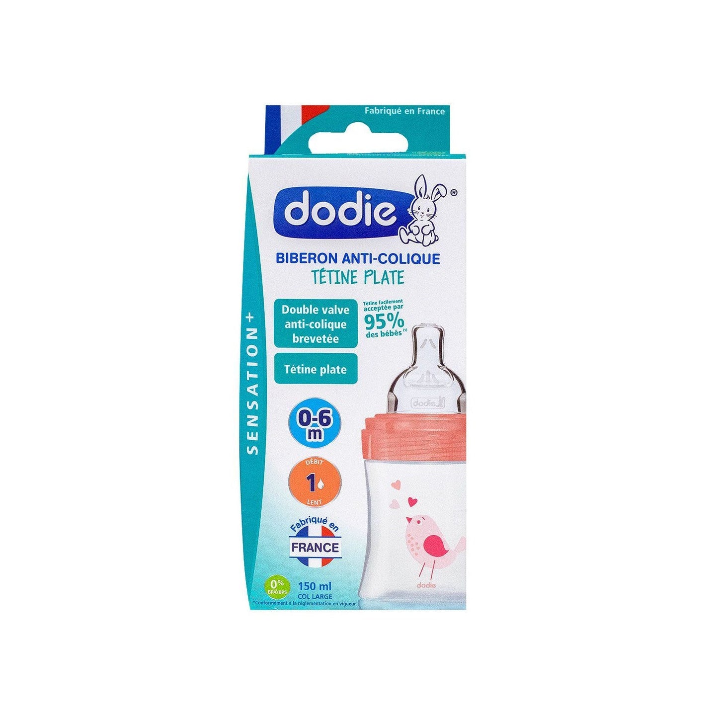 Dodie Biberón Sensation 0-6m Jardín 150ml