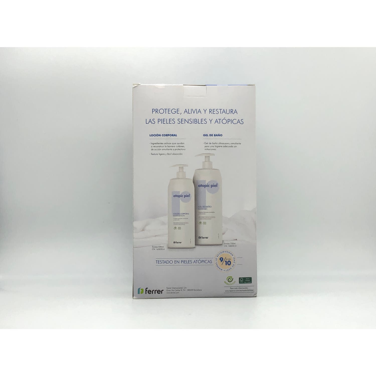 Repavar Atopic Piel Pack de Loción de 500ml + Gel de 750ml