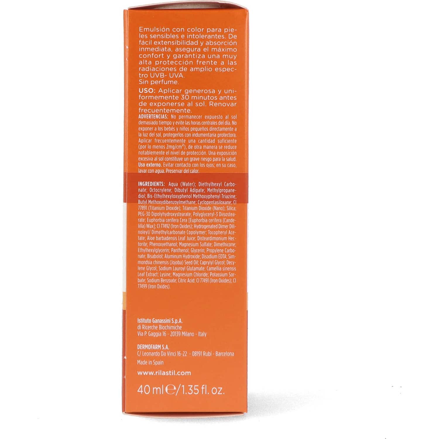 Rilastil Sun System Emulsión Solar Facial Color SPF50+ 40ml