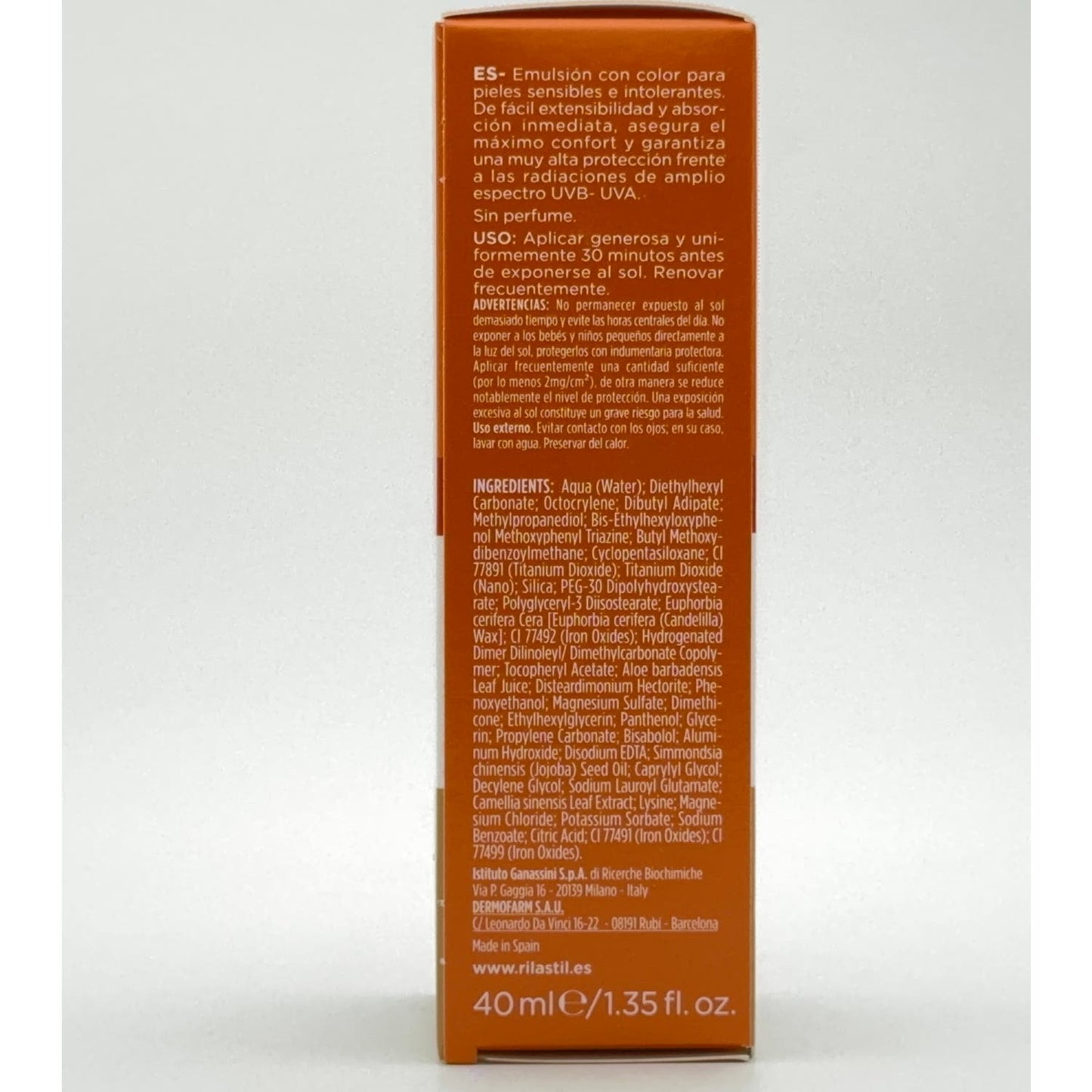 Rilastil Sun System Emulsión Solar Facial Color SPF50+ 40ml