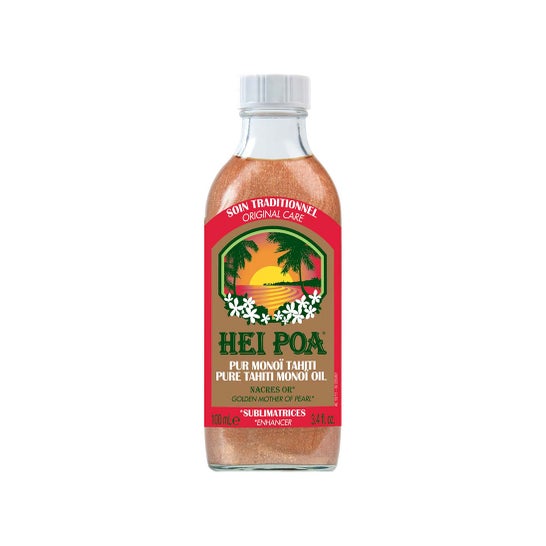 Hei Poa Monoï puro Tahití sublimadores de oro nacarado 100 ml