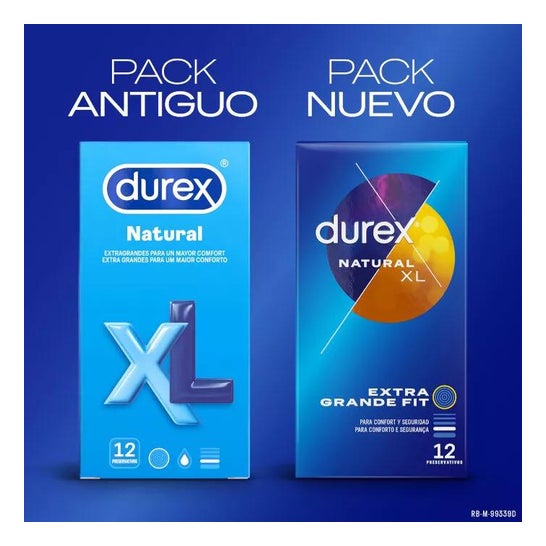 Durex Natural XL Preservativos 12uds