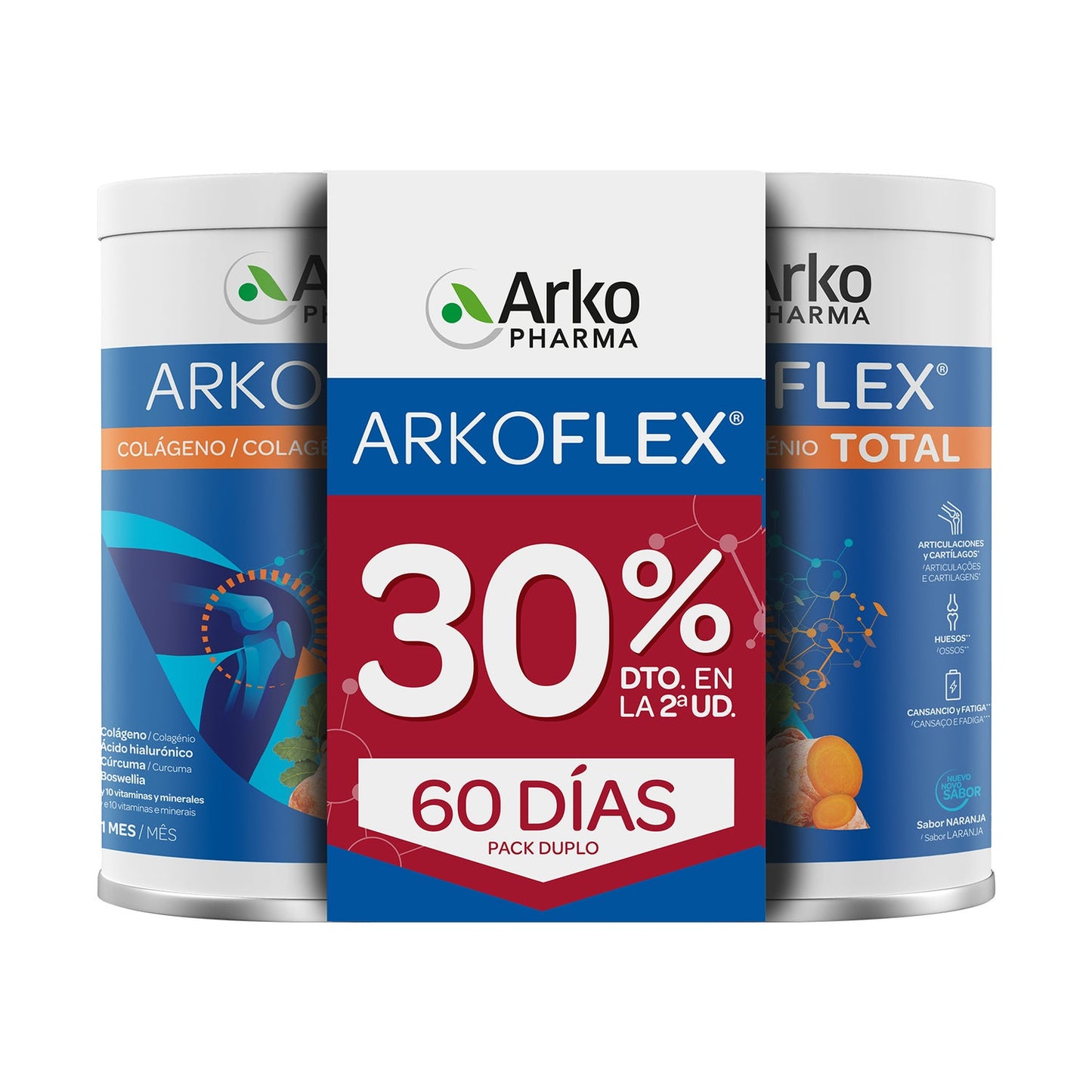 Arkopharma Arkoflex Colágeno Total sabor Naranja 2x390g