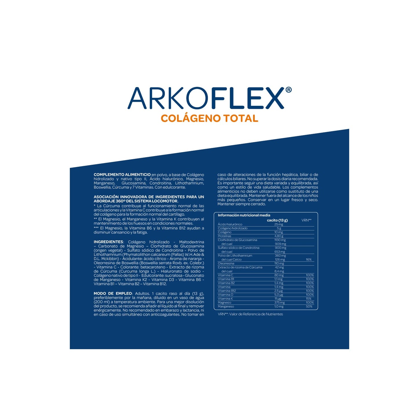 Arkopharma Arkoflex Colágeno Total sabor Naranja 2x390g
