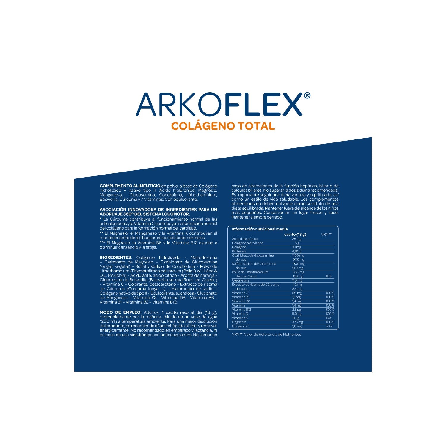 Arkopharma Arkoflex Colágeno Total sabor Naranja 2x390g