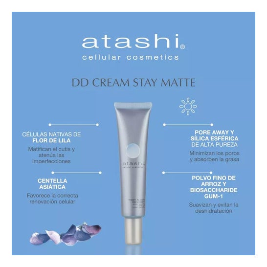 Atashii® Fresh&Pure Dd Cream Stay Matte Tono Medio 40 ml