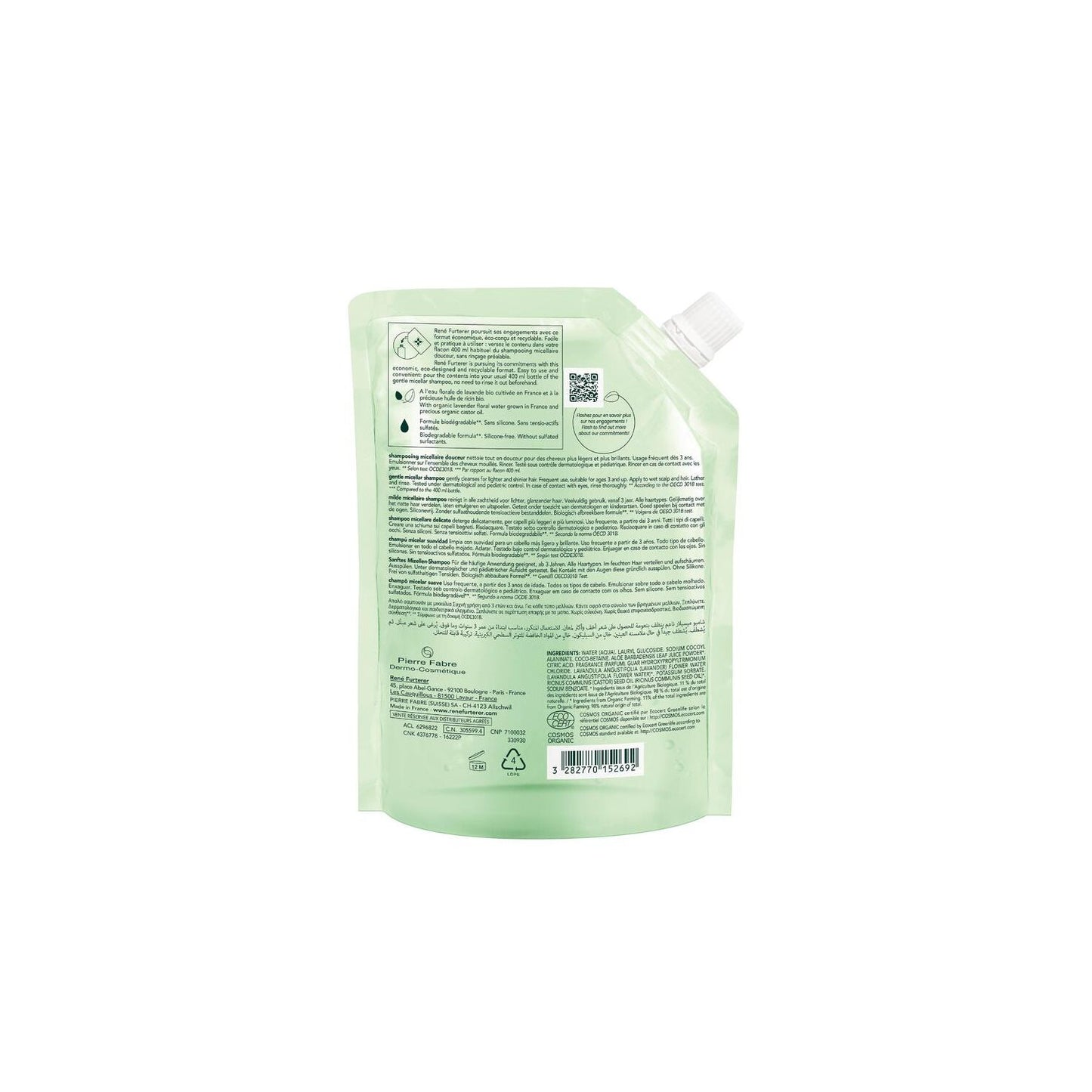 René Furterer Naturia Champú Micelar Suave Recarga 400ml