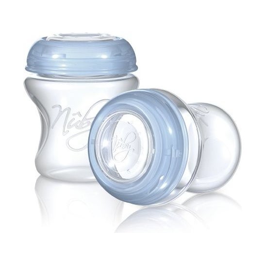 Nuby Recipientes con Tapa de Silicona 2x240ml