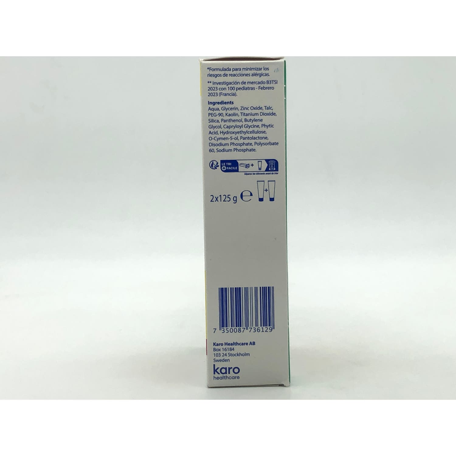 Eryplast Pasta al Agua Crema Pañal Bebé 2 x 125ml