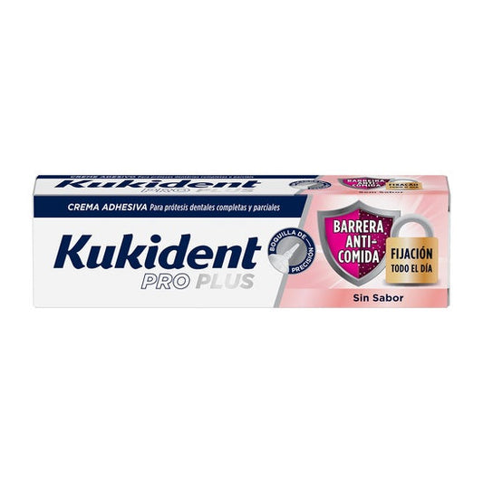 Kukident Pro Plus Barrera Anti-Comida sin Sabor 40gr