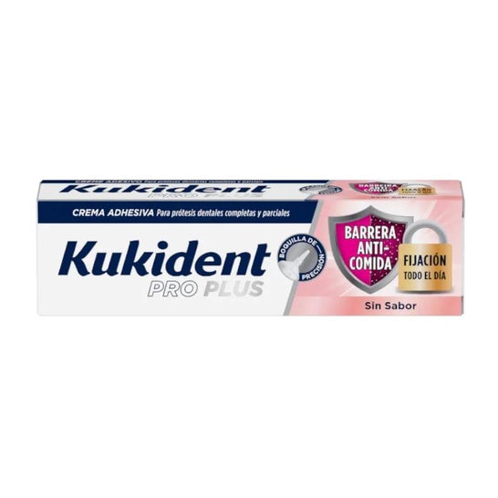 Kukident Pro Plus Barrera Anti-Comida sin Sabor 40gr