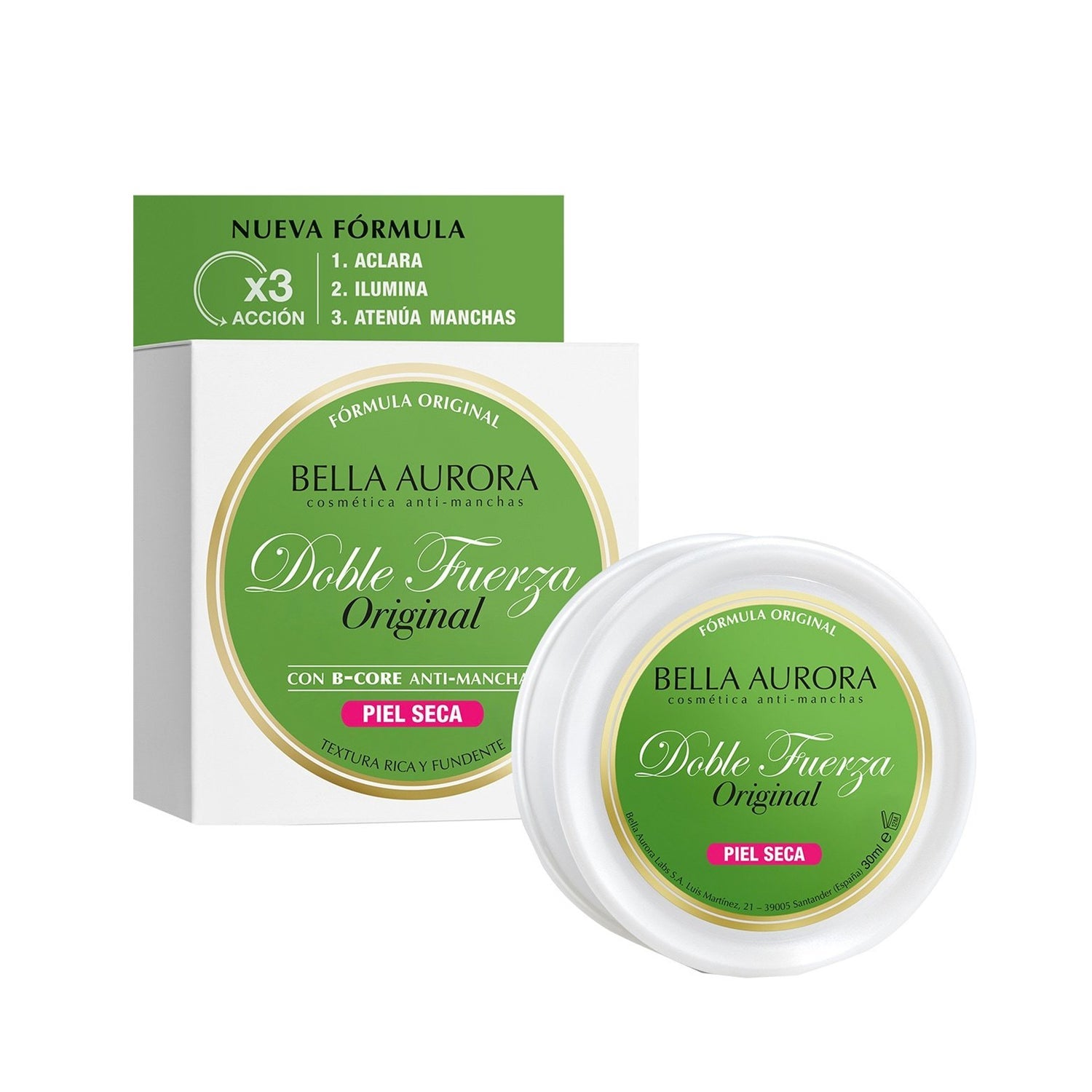 Bella Aurora Doble Fuerza Crema Anti-Manchas Piel Seca 30ml