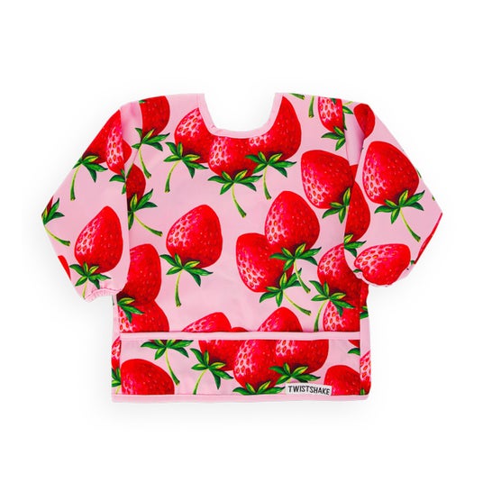 Twistshake Babero Impermeable Manga Larga Estampado Fresa 1ud