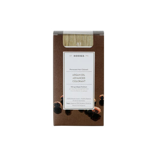 Korres Tinte Aceite de Argán 8.1 Rubio Ceniza Claro 50ml