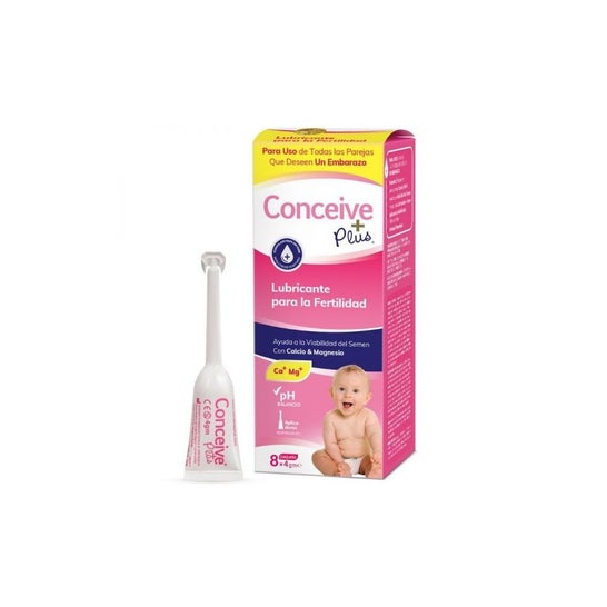 Línea de Embarazo Sasmar Conceive Plus Lubricante Vaginal 8 Piezas