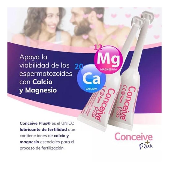 Línea de Embarazo Sasmar Conceive Plus Lubricante Vaginal 8 Piezas