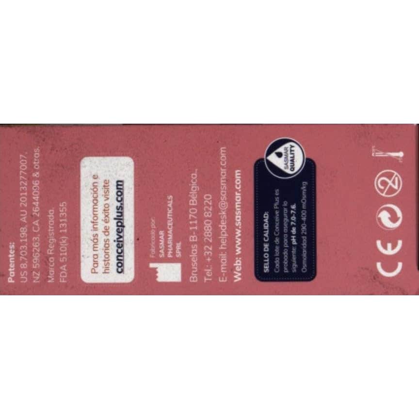 Línea de Embarazo Sasmar Conceive Plus Lubricante Vaginal 8 Piezas