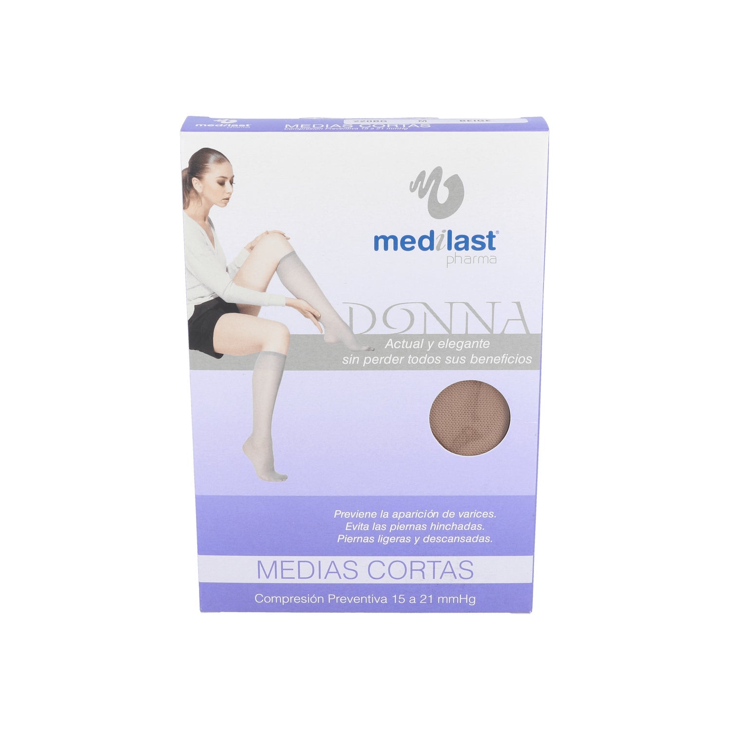 Medilast Donna Media Corta T-M Beige Ref-220