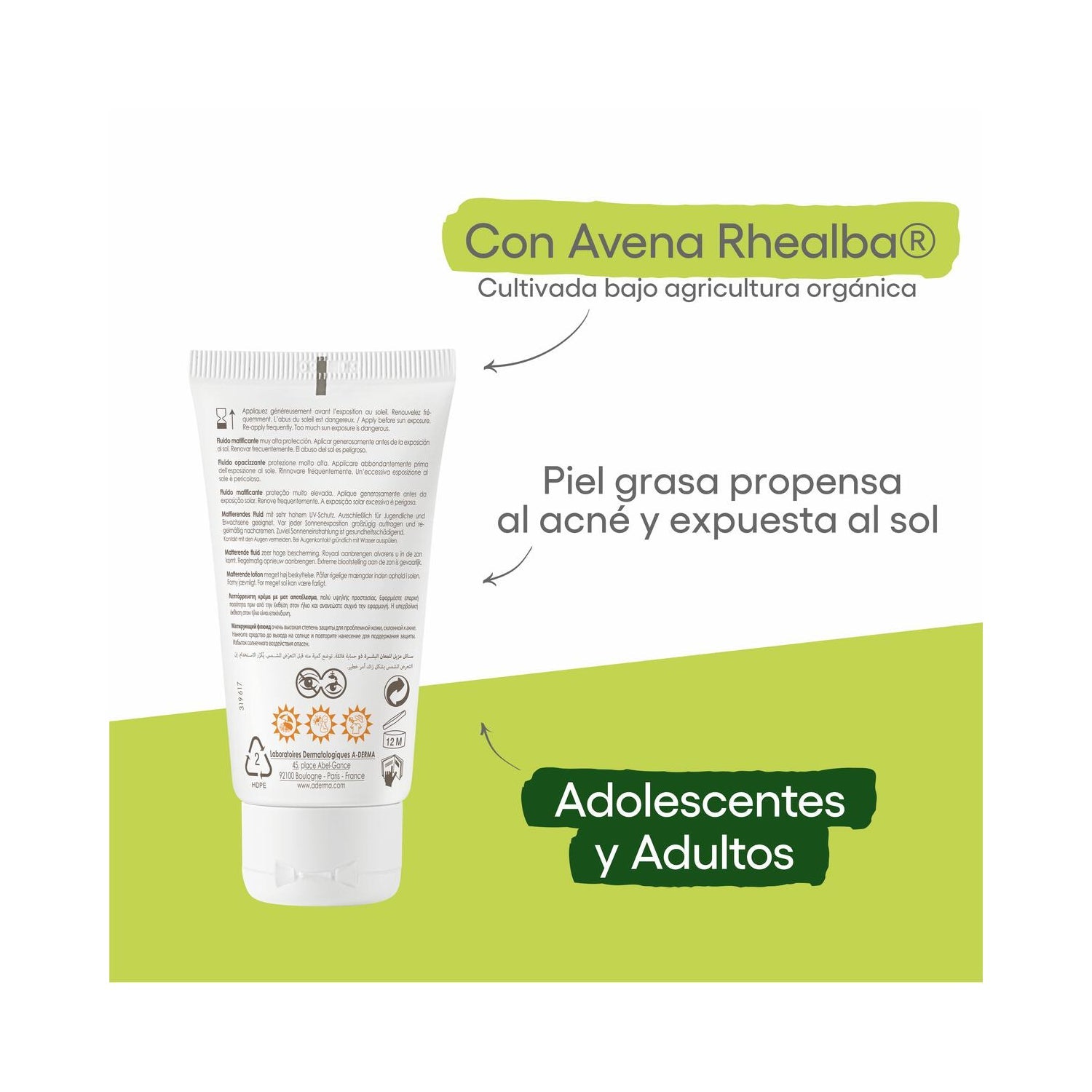 A-Derma Protect AC SPF50+ Fluido Solar Matificante 40ml