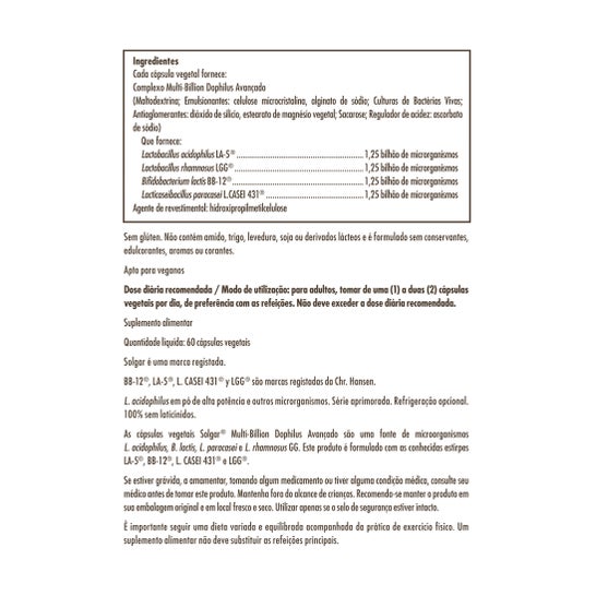 Solgar Advanced Multi-Billion Dophilus 60vcaps
