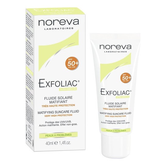 Fluido Solar Matificante Noreva Exfoliac Spf50+ 40ml