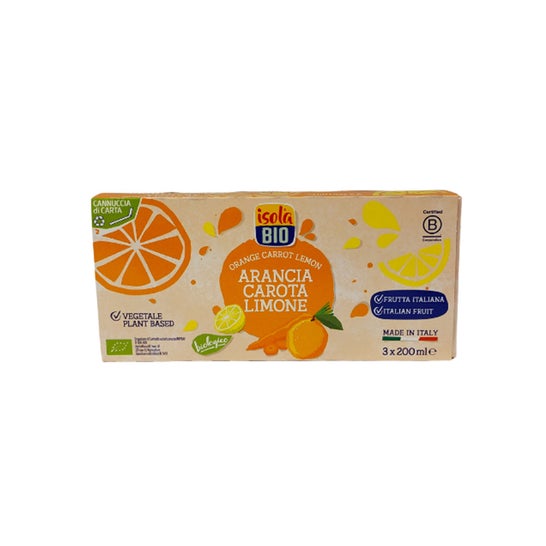Isola Bio Zumo Naranja Zanahoria Limon 3x200ml