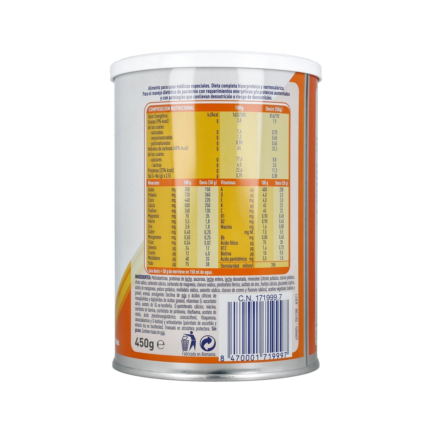 Meritene Extra Vainilla 450g