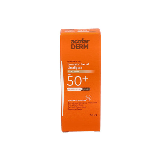 Acofarderm fluida facial con color SPF50+ 50ml