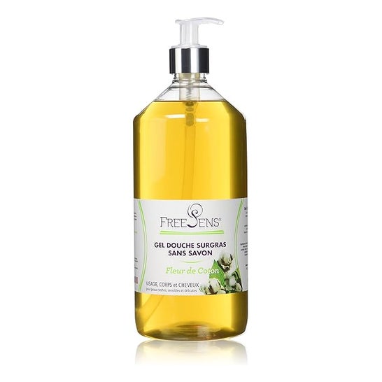 Freesens Gel de Ducha Surgras Sans Savon Algodón Flor 1000 ml