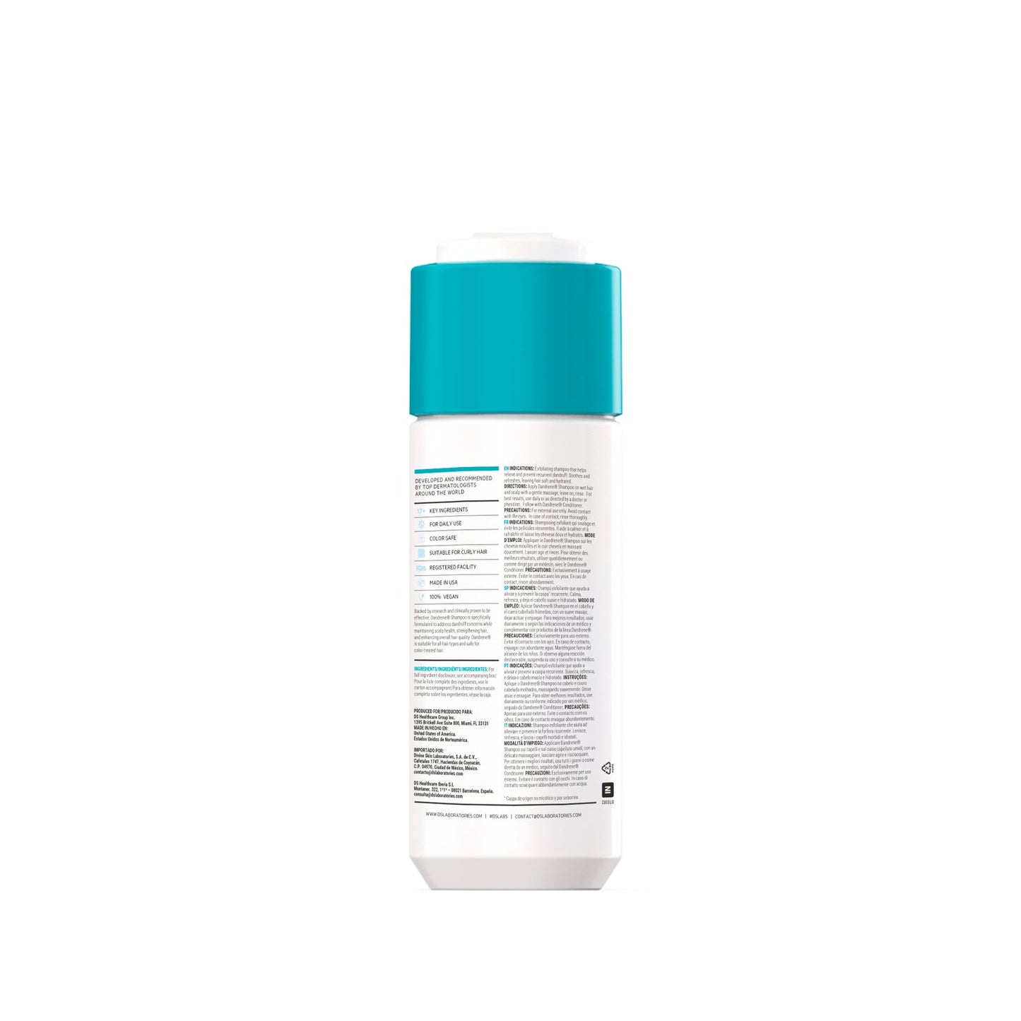 Dandrene champú exfoliante con tecnología anticaspa 205ml
