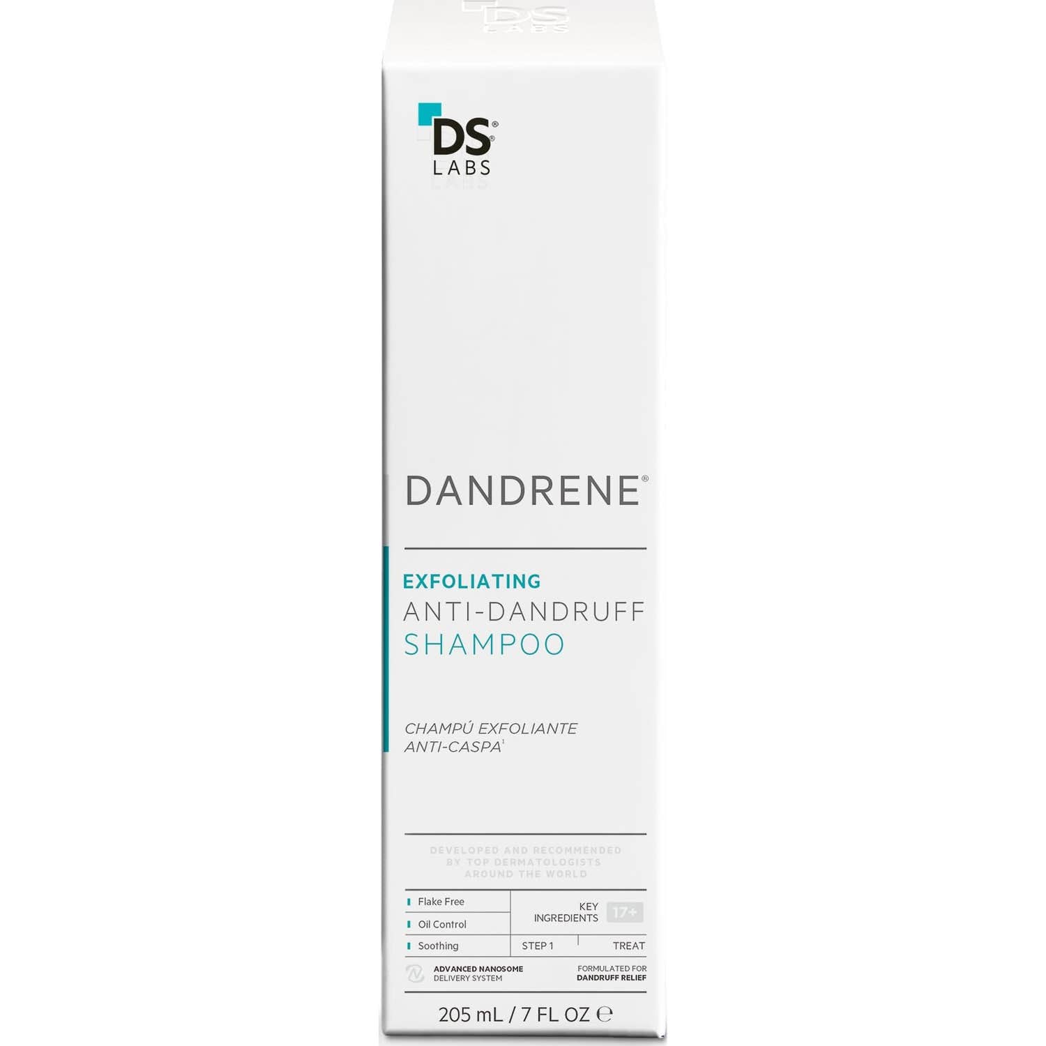 Dandrene champú exfoliante con tecnología anticaspa 205ml