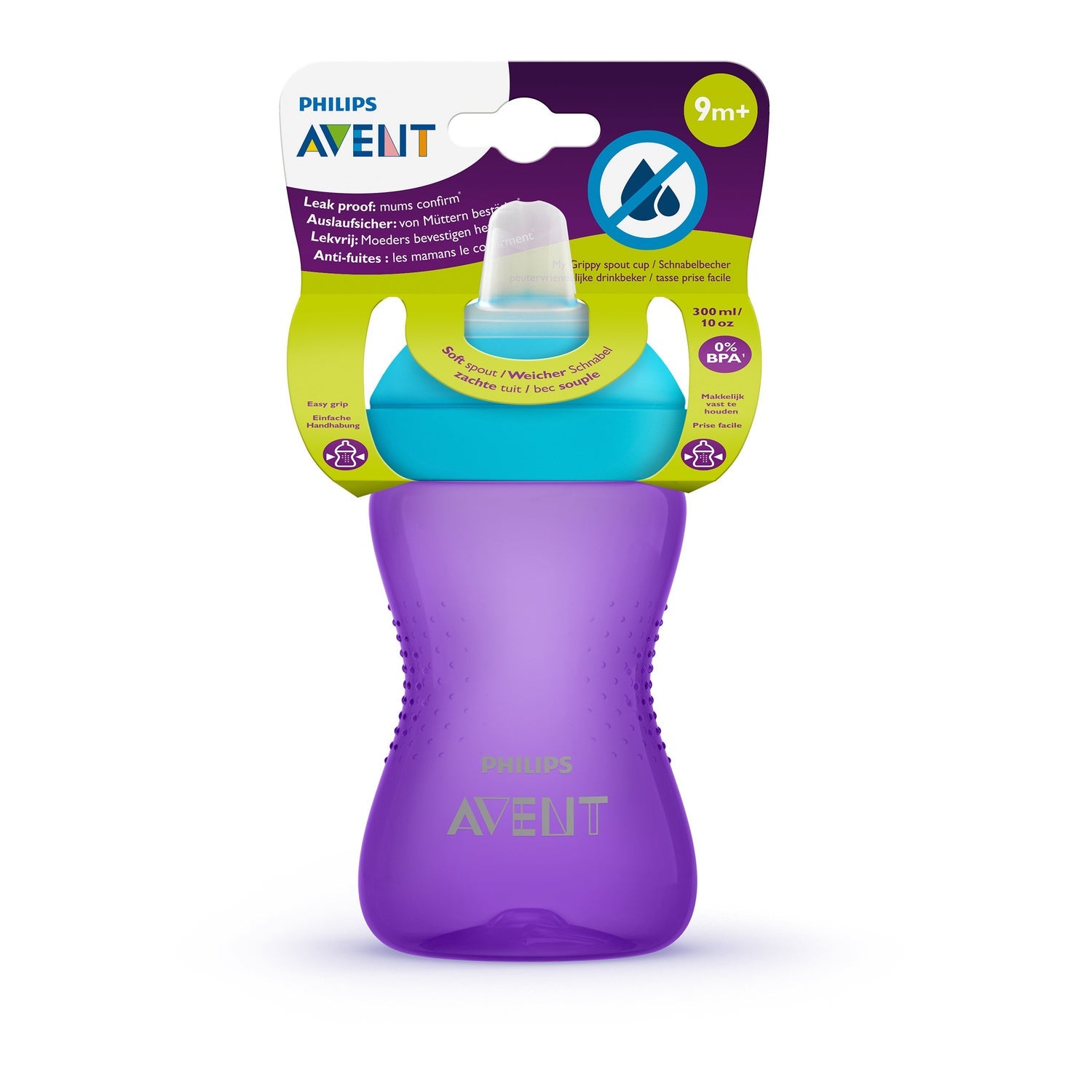 Avent Vaso con Boquilla Blanda para Infantil Morado de 300ml