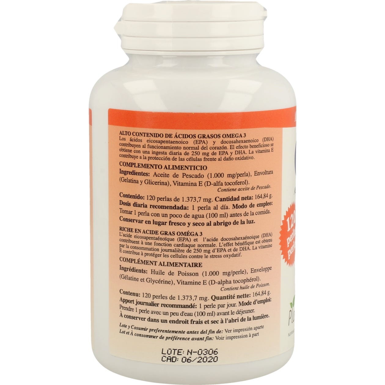 Plantapol Complemento Alimenticio OmegaPol 1000 1400 mg 120 perlas