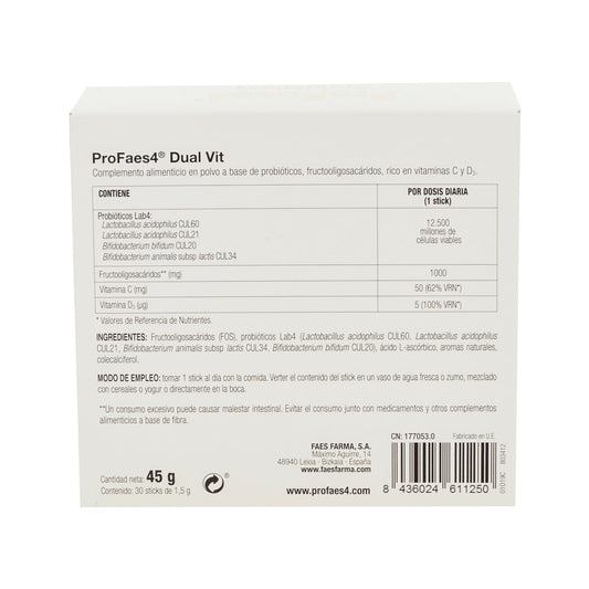 ProFaes4 Probióticos Dual Vit 30 sticks