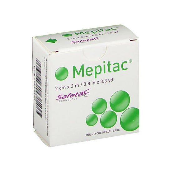 Mepitac Fijacion Suave Silicona Apósito 2Cmx3M