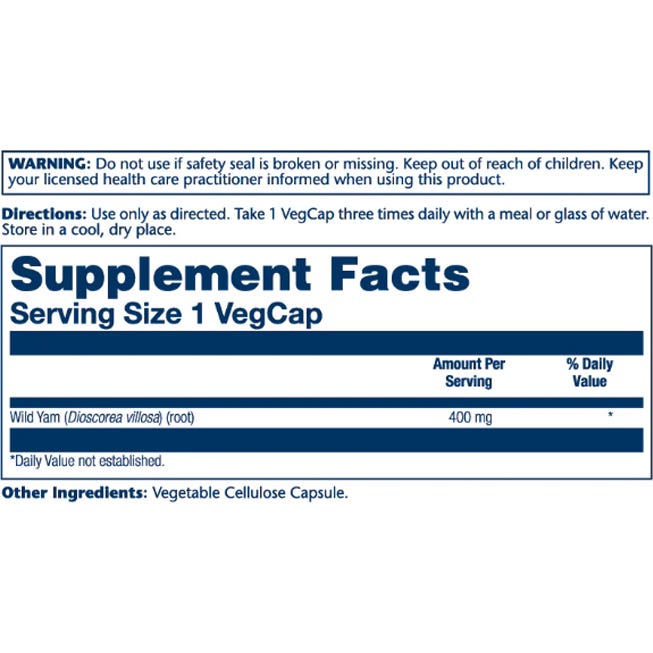 Solaray Mexican Yam 275mg 60cáps