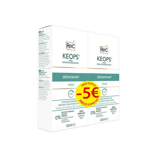 Keops Roc Desodorante Stick 2x40ml