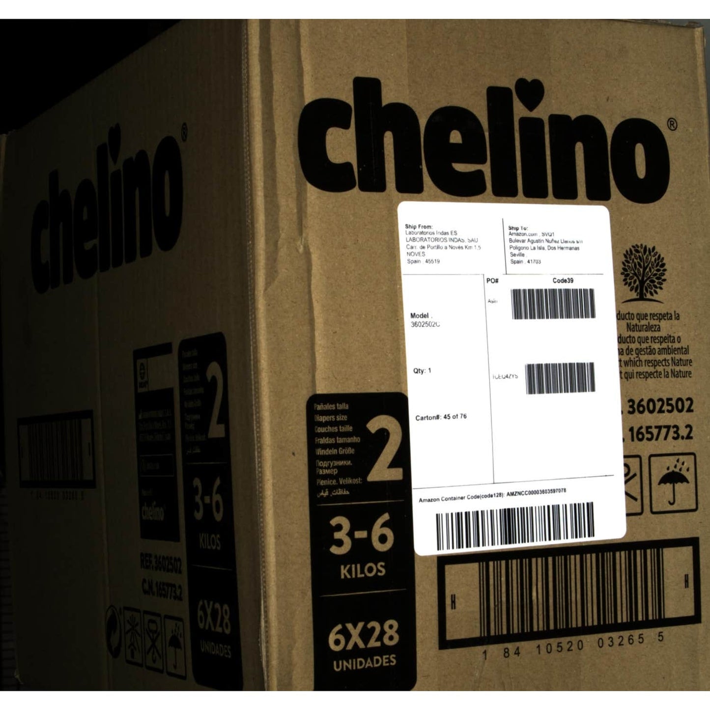 Chelino Fashion&Love pañales T2 3-6kg 28uds