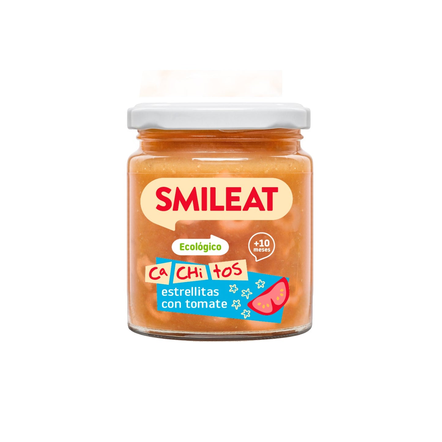 Smileat Tarrito Ecológico CA-CHI-TOS de Estrellitas con Tomate 230g