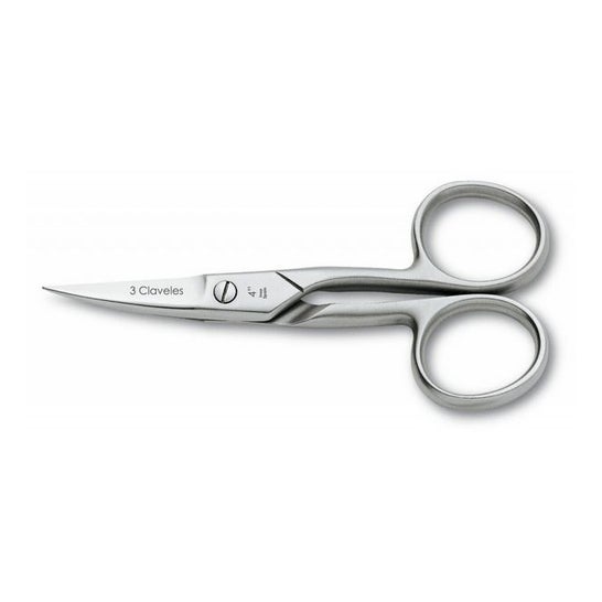 3 Claveles tijera uñas curva Inox 4'' 10cm 1ud