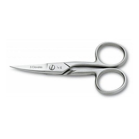 3 Claveles tijera uñas curva Inox 4'' 10cm 1ud