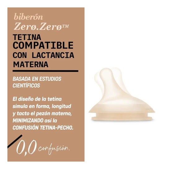 Suavinex Tetina Zero Zero Silicona Anticólicos Flujo Denso +6M 2 uds