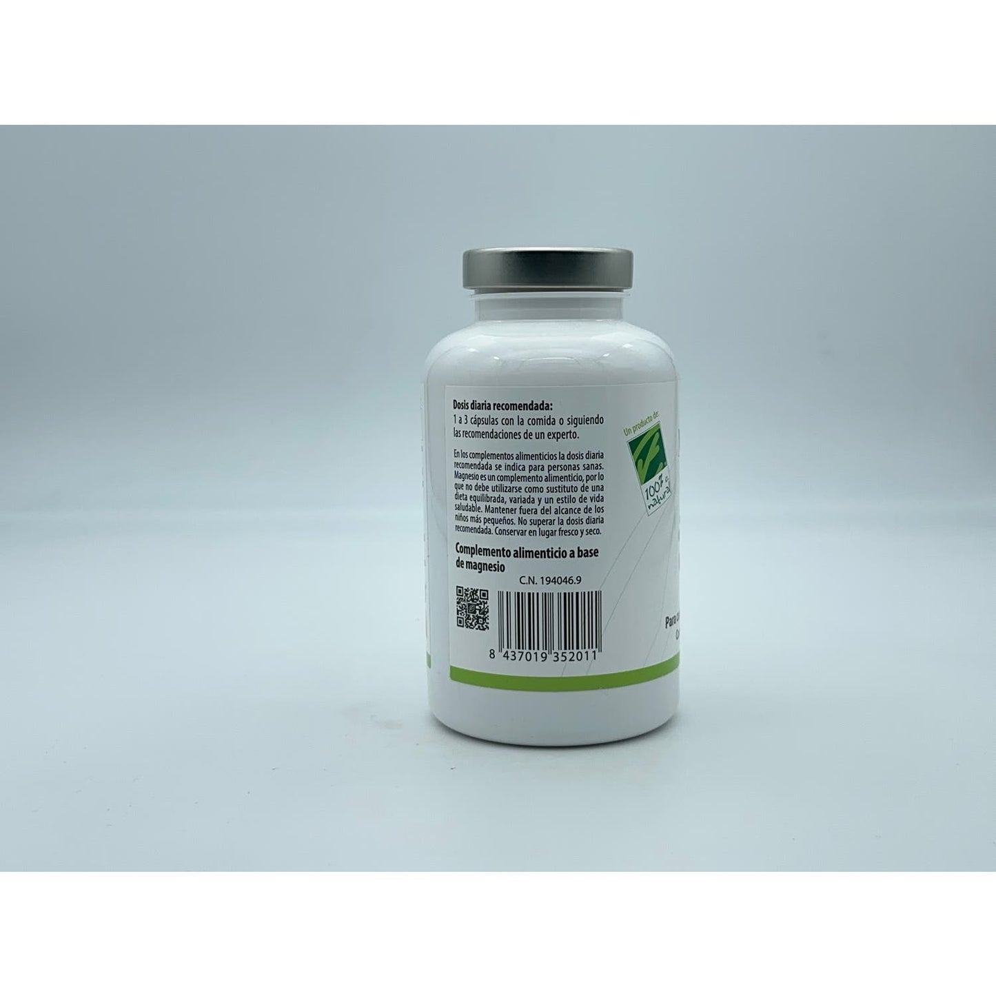 100% Natural Magnesio 180 cápsulas
